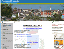 Tablet Screenshot of comune.tassarolo.al.it